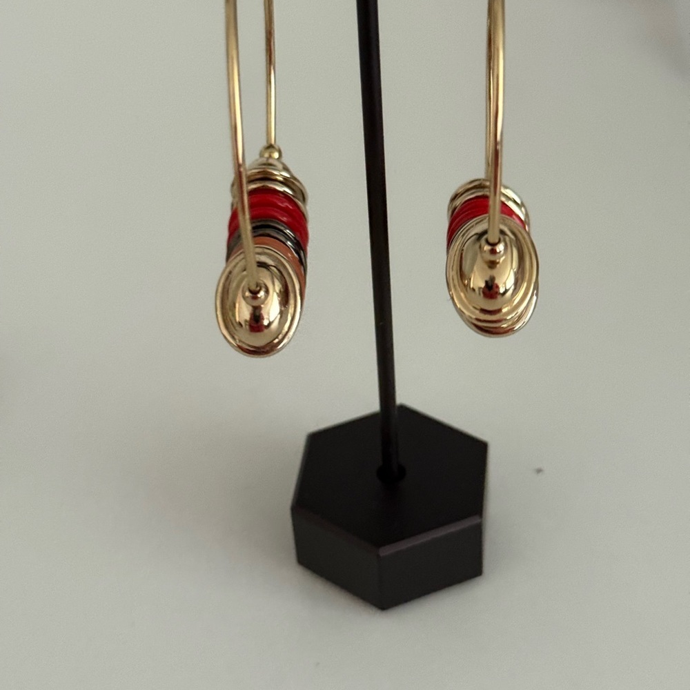 Zara colorful beaded hoop earrings - Picture 4 of 4